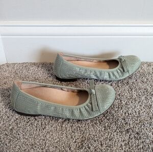 NEW Vionic Amorie Textured Ballet Flats Green sz 6